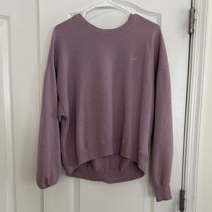 Hollister Women's Lavender Crewneck Sweatshirt